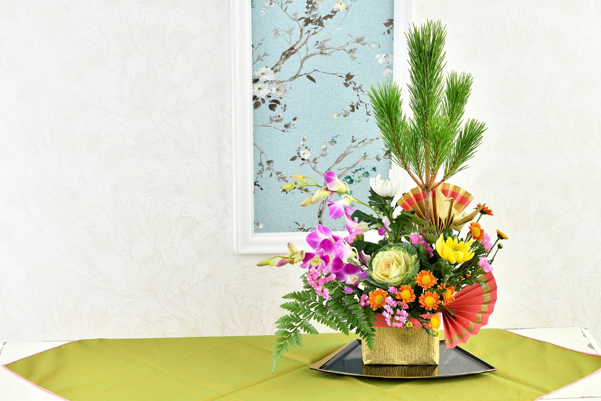 お正月の花迎えアレンジwork Shop 庭園の郷保内